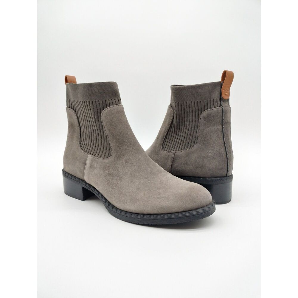 Gentle Souls Best Chelsea Women's Size 9 M Gray Leather Sock Ankle Bootie